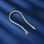 Moissanite Tennis Bracelet 14K Gold Plated