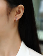 Touch Tenderness - Moissanite S925 Sterling Silver And Platinum-plated Stud Earrings