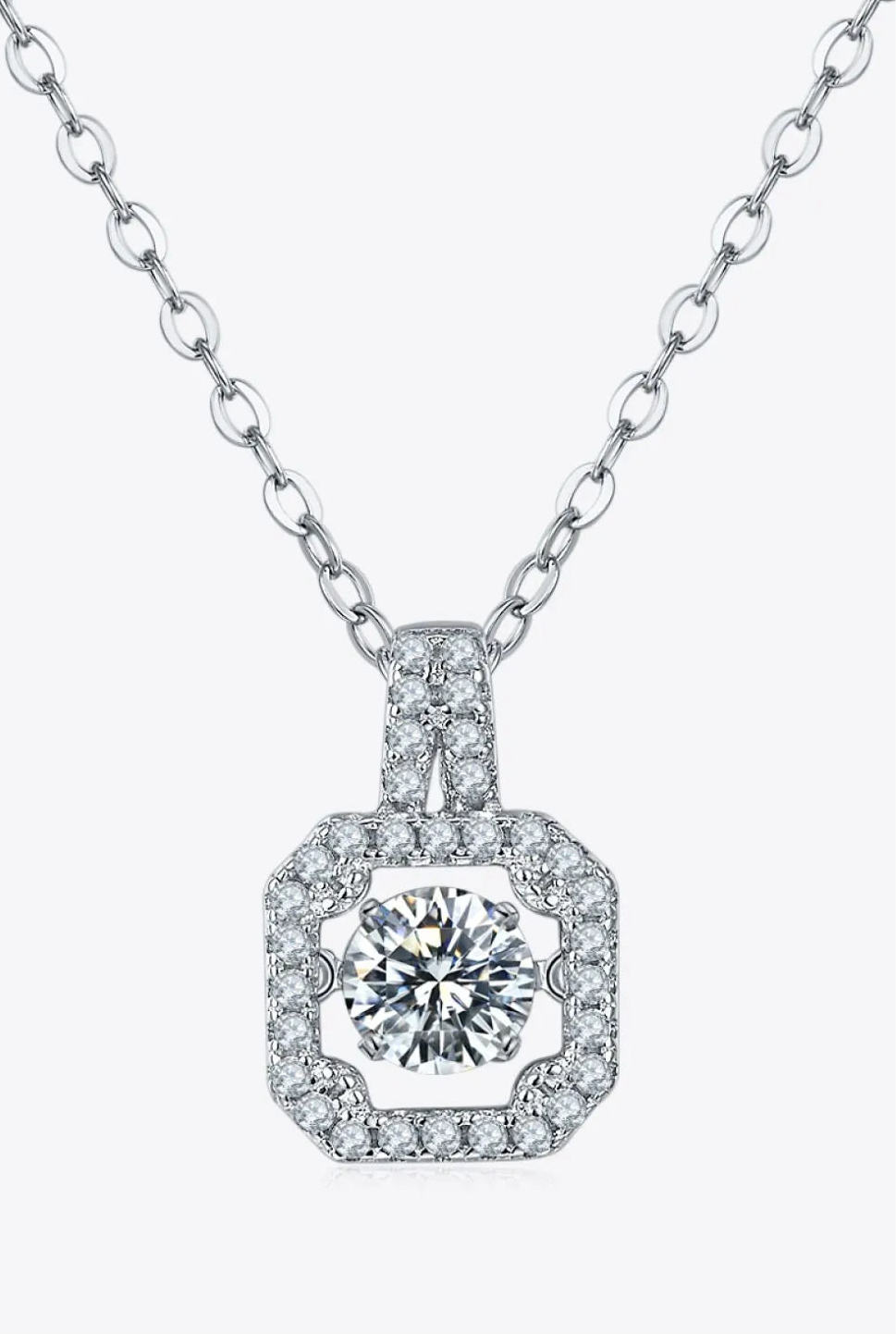 Adored Moissanite 925 Sterling Silver Necklace