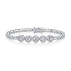 0.3-Carat Luxury Moissanite S925 Platinum-Plated Silver Bracelet – Light Luxury Trend Jewelry NP Collection