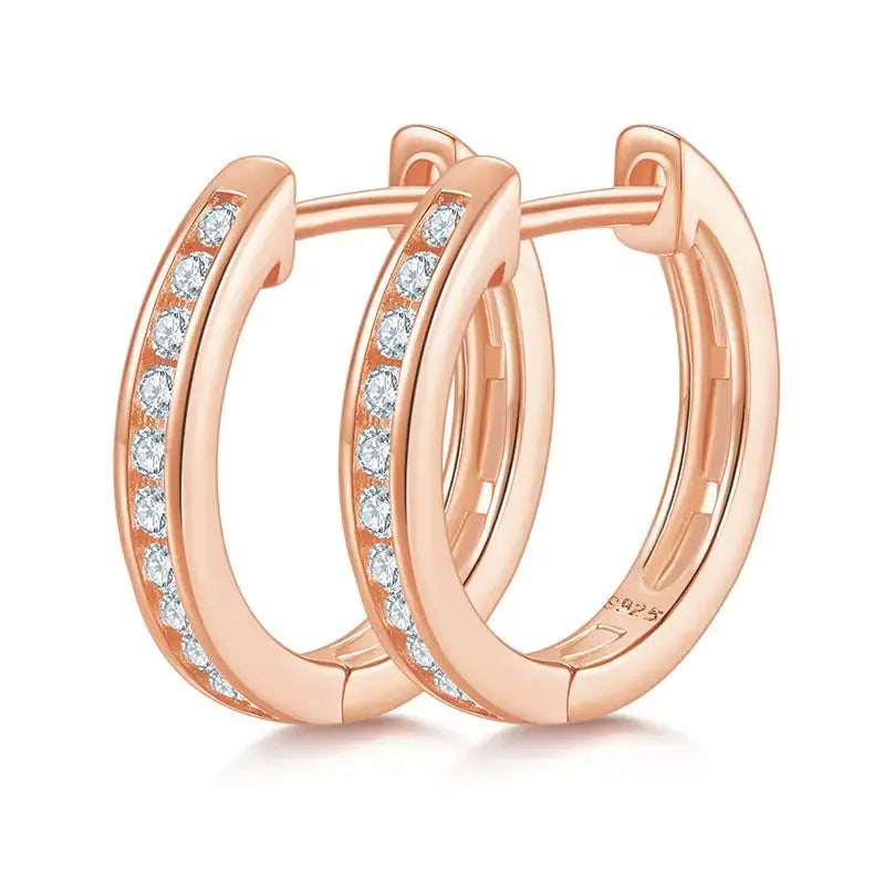 Moissanite Luxury and Fashionable Light Luxury Silver Stud Earrings – S925 Platinum Plated - N&P Colletion