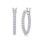 Streamer Diamond with Moissanite Silver Earrings 
