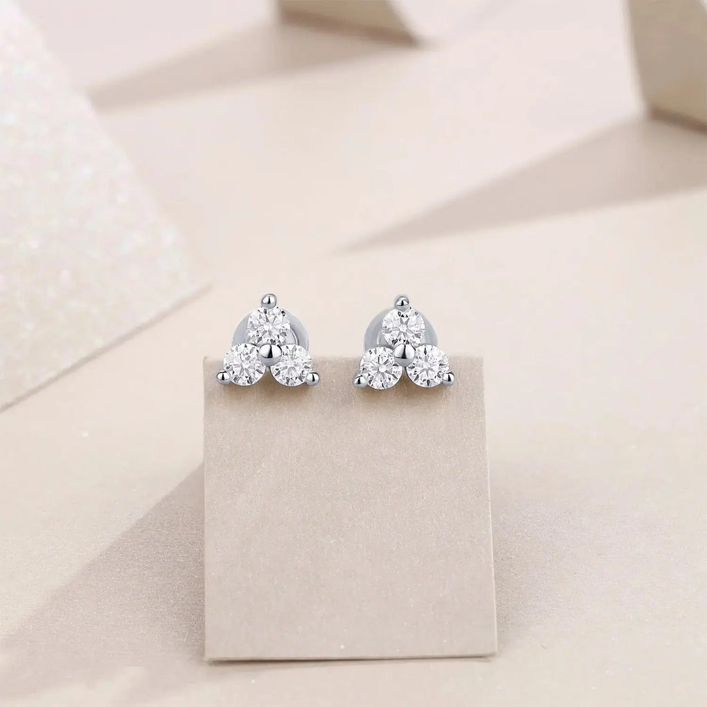 Moissanite Luxury & Fashionable Light Luxury Silver Stud Earrings – S925 Platinum Plated - N&P Colletion