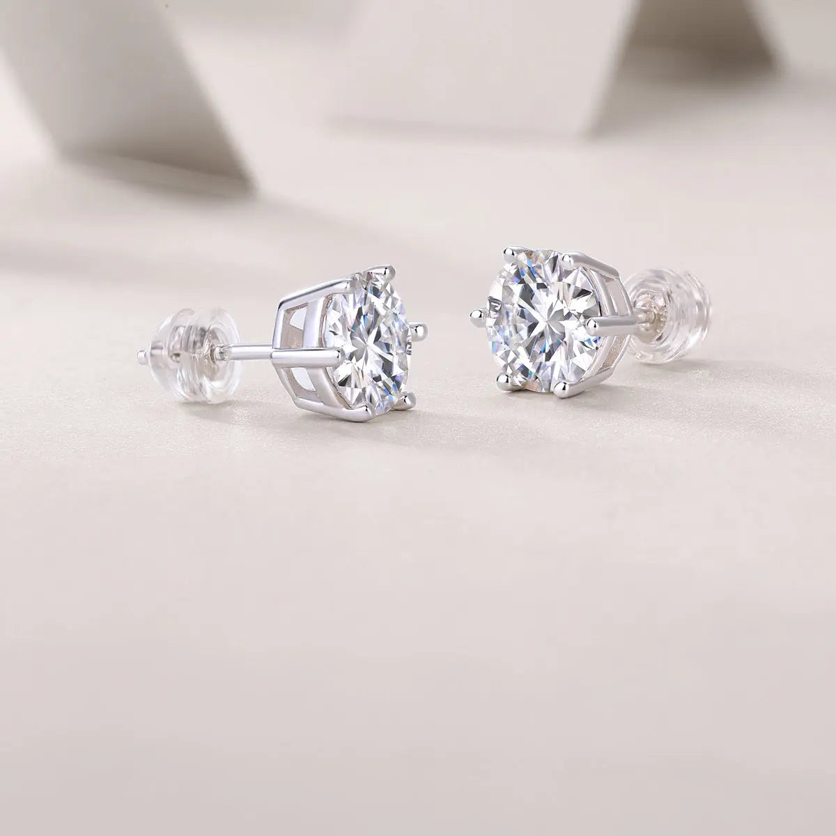 Years Quiet - Diamond Earrings Stud Moissanite Diamond Silver Jewelry
