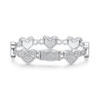A Luxurious And Fashionable Minimalist Jewelry Bracelet Featuring Top-quality Moissanite, Made Of S925 Silver Electroplated With Platinum. - N&P Colletion