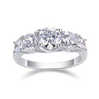 Deep Affection - 1-carat Top-quality Moissanite S925 Silver And Platinum-plated Diamond Ring