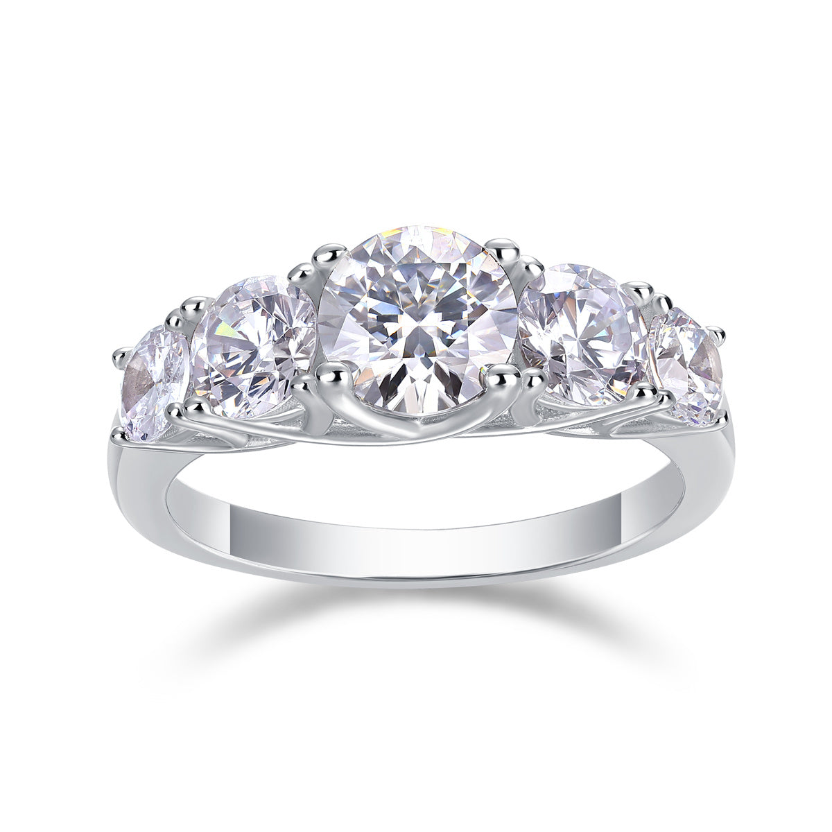Deep Affection - 1-carat Top-quality Moissanite S925 Silver And Platinum-plated Diamond Ring
