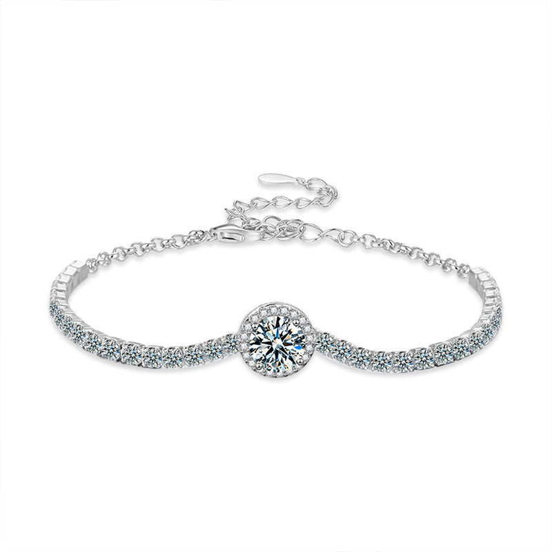 Starry Moissanite 925 Silver Bracelet