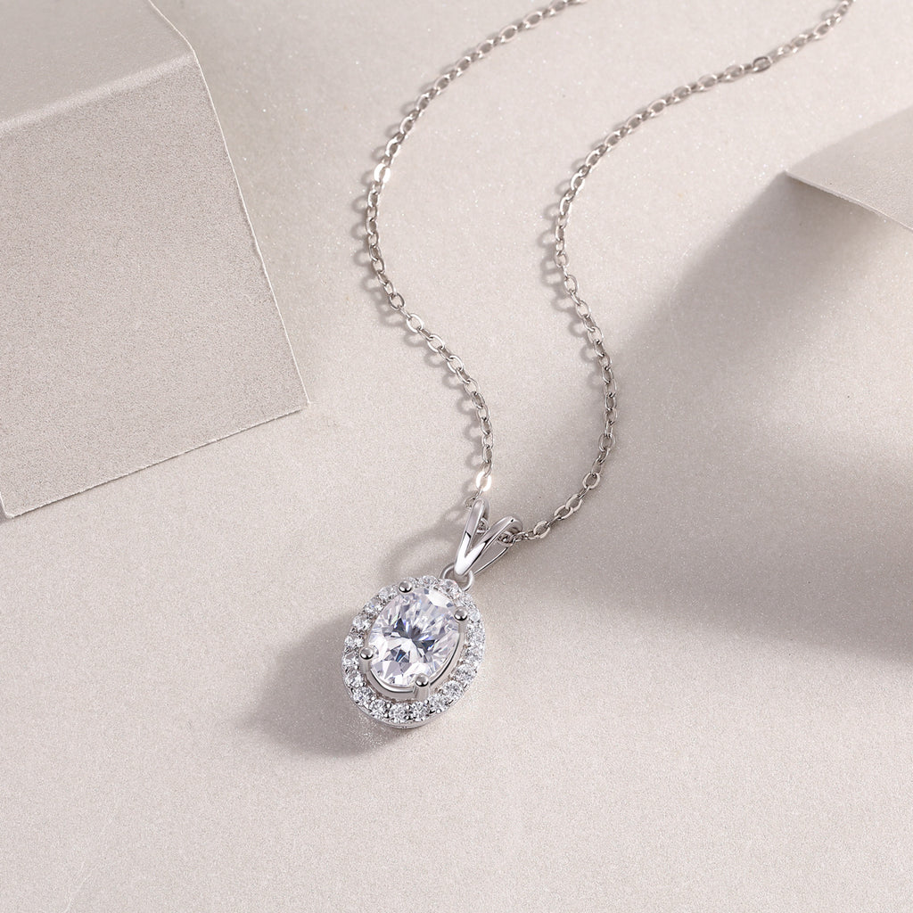 Infinite - Moissanite S925 Sterling Silver And Platinum Plating Pendant