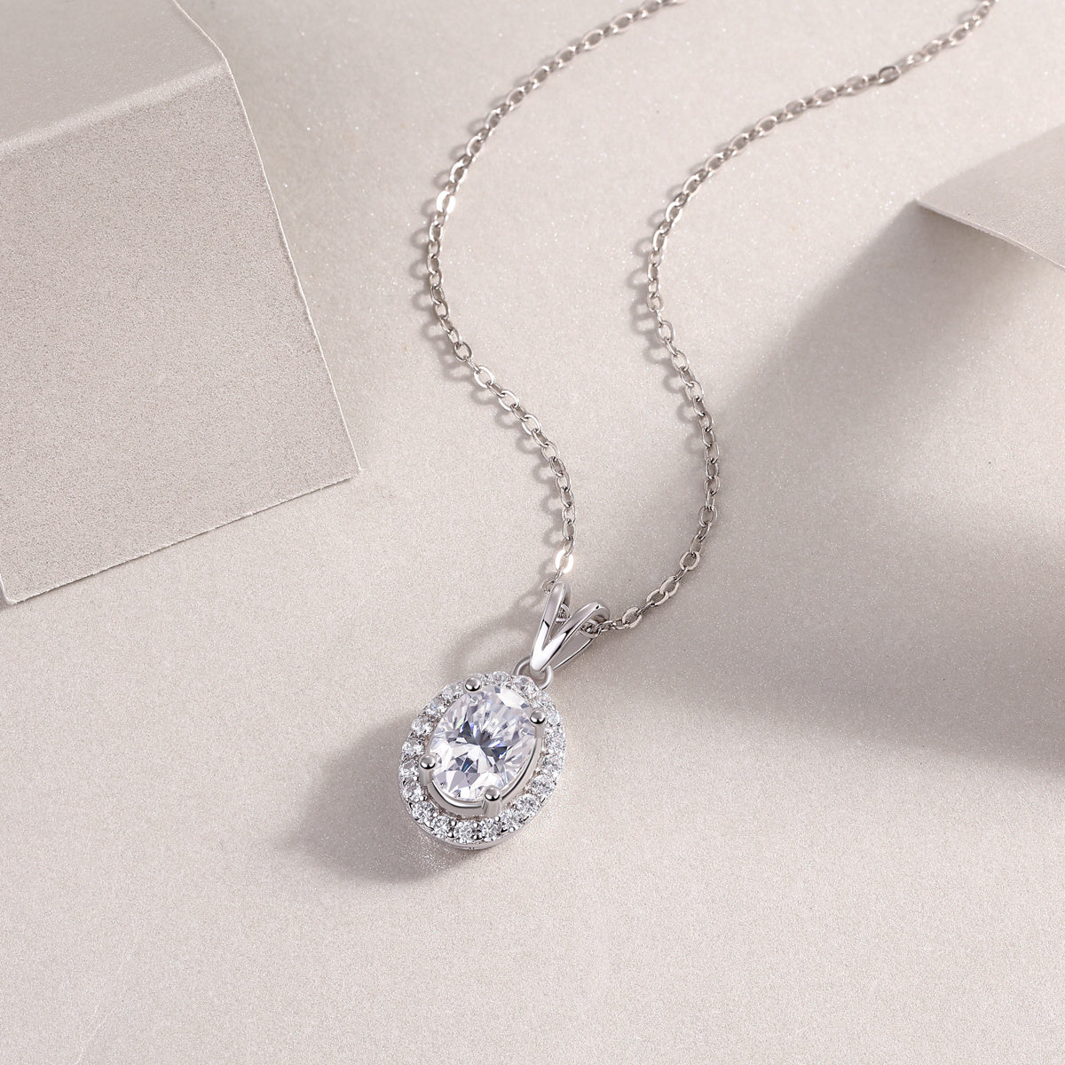 Infinite - Moissanite S925 Sterling Silver And Platinum Plating Pendant