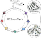Sterling Silver Multicolor Bracelet 