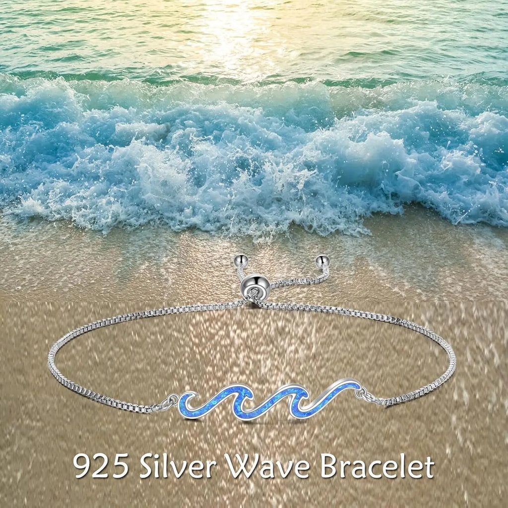 Wave Bracelet 925 Sterling Silver 