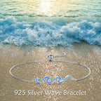 Wave Bracelet 925 Sterling Silver 