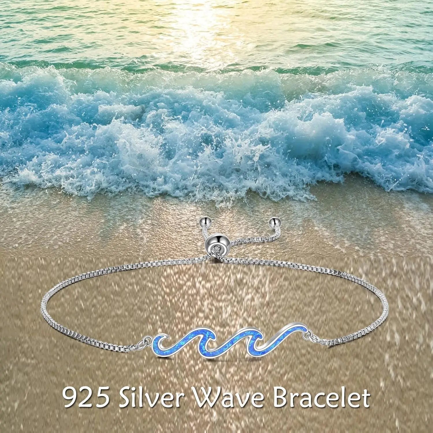 Wave Bracelet 925 Sterling Silver 