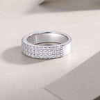 Luxurious & Fashionable Light Luxury Moissanite Silver Ring – S925 Platinum Plated NP Collection