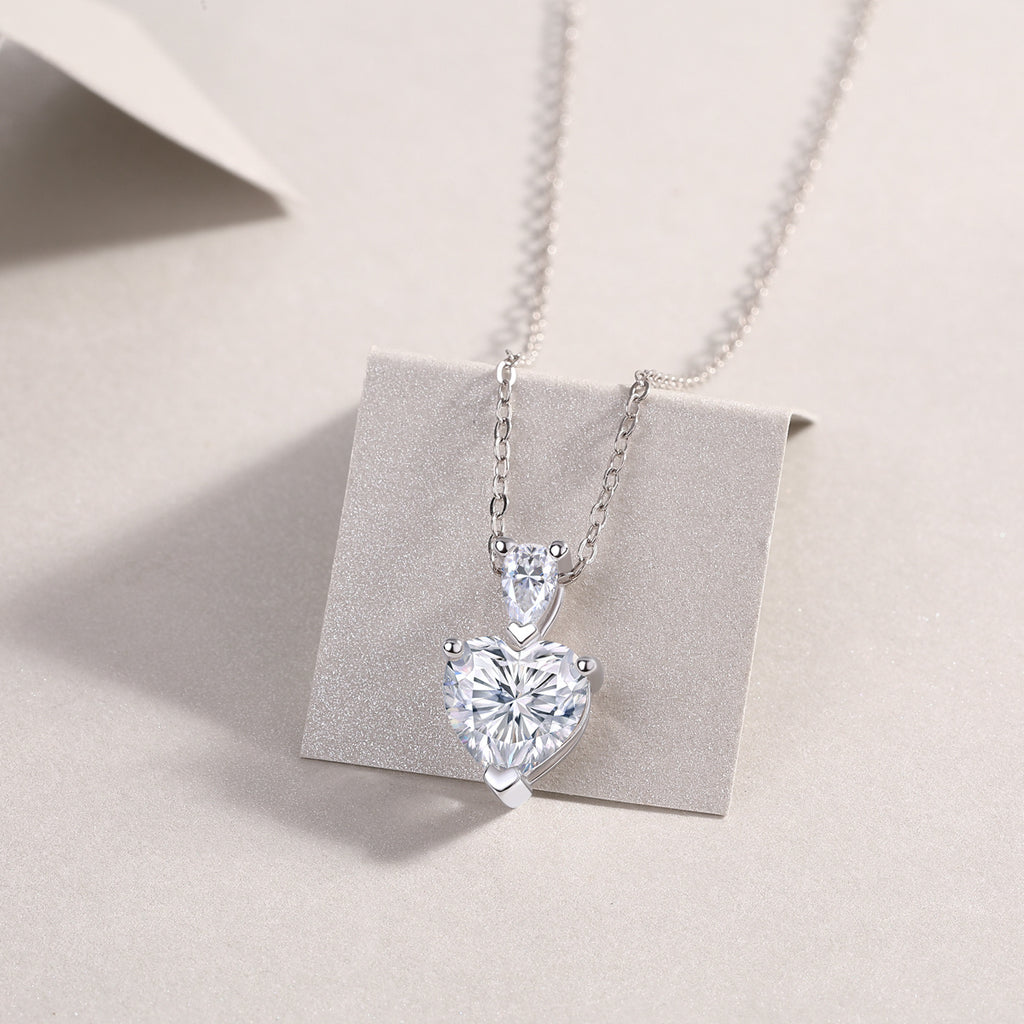 The Beloved Of The Heart - Moissanite S925 Sterling Silver And Platinum Plating Pendant