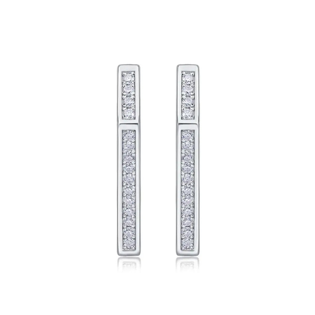 Mini Moissanite Stud Earrings – S925 Sterling Silver Platinum-Plated