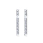 Mini Moissanite Stud Earrings – S925 Sterling Silver Platinum-Plated