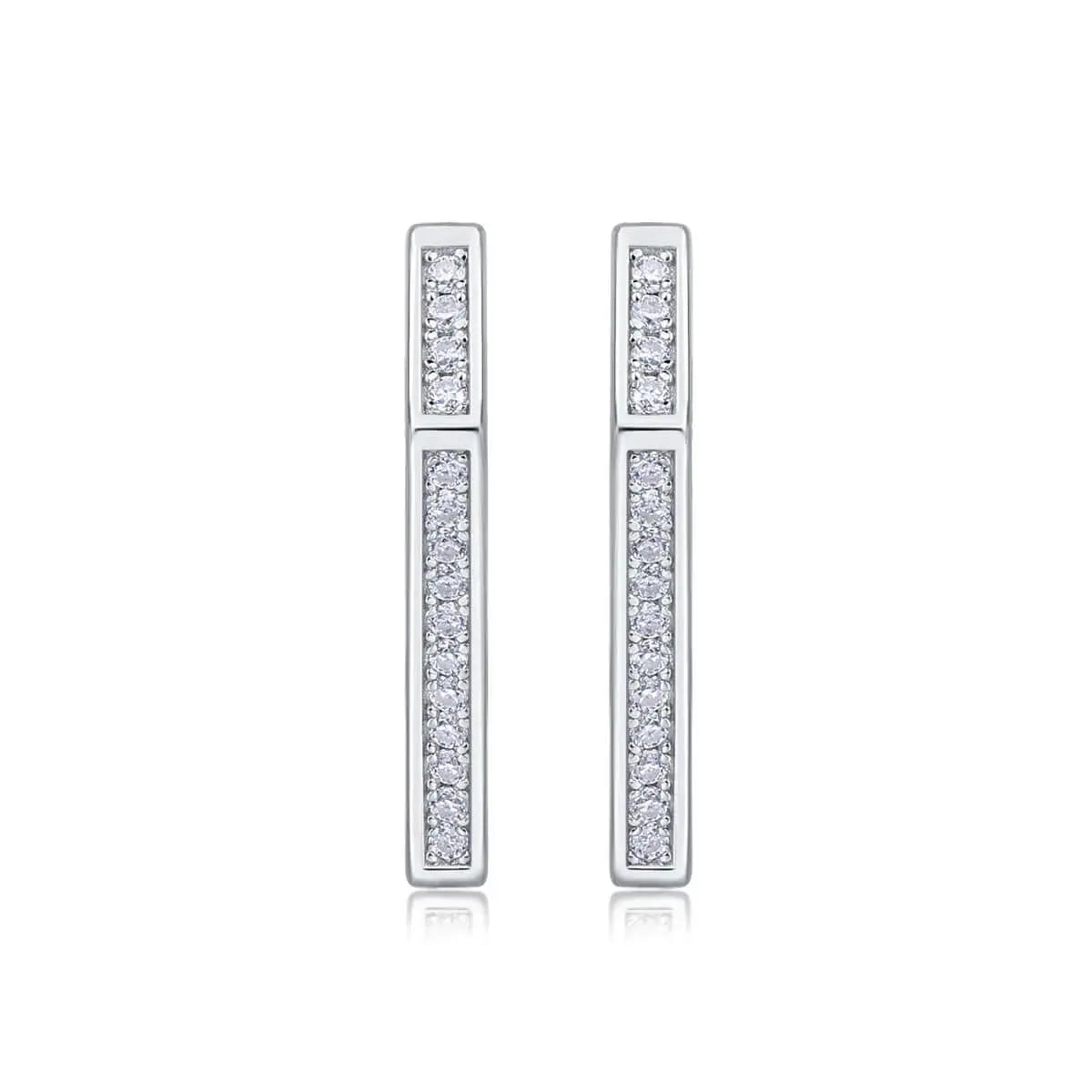 Mini Moissanite Stud Earrings – S925 Sterling Silver Platinum-Plated