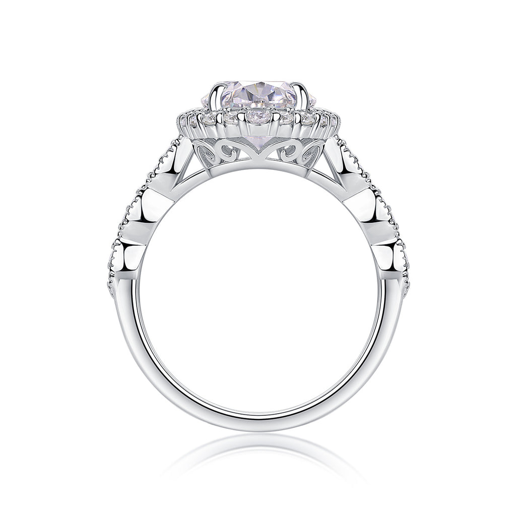 Bright Moon - Moissanite S925 Sterling Silver And Platinum-plated Diamond Ring