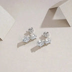 Moissanite Luxury And Fashionable Light Luxury Jewelry Silver Stud Earrings S925 Silver Plated Platinum NP Collection