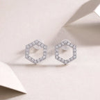 Empowering the Future - Moissanite S925 Sterling Silver and Platinum-Plated Stud Earrings 