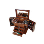 Wooden retro Chinese luxury jewelry box with lock