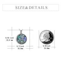 925 Sterling Silver Yoga Lotus Urn Necklace – Abalone Shell Memorial Cremation Jewelry - N&P Colletion