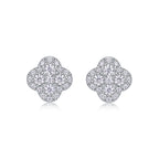 Ningxiang - Moissanite S925 Sterling Silver And Platinum-plated Stud Earrings
