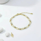 18K Gold Plated Moissanite Tennis Bracelet 925 Silver 