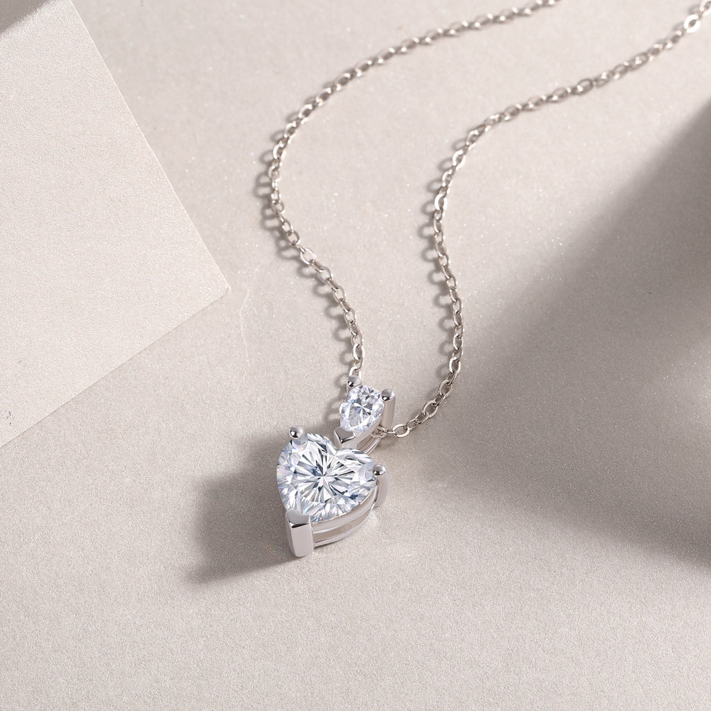 The Beloved Of The Heart - Moissanite S925 Sterling Silver And Platinum Plating Pendant