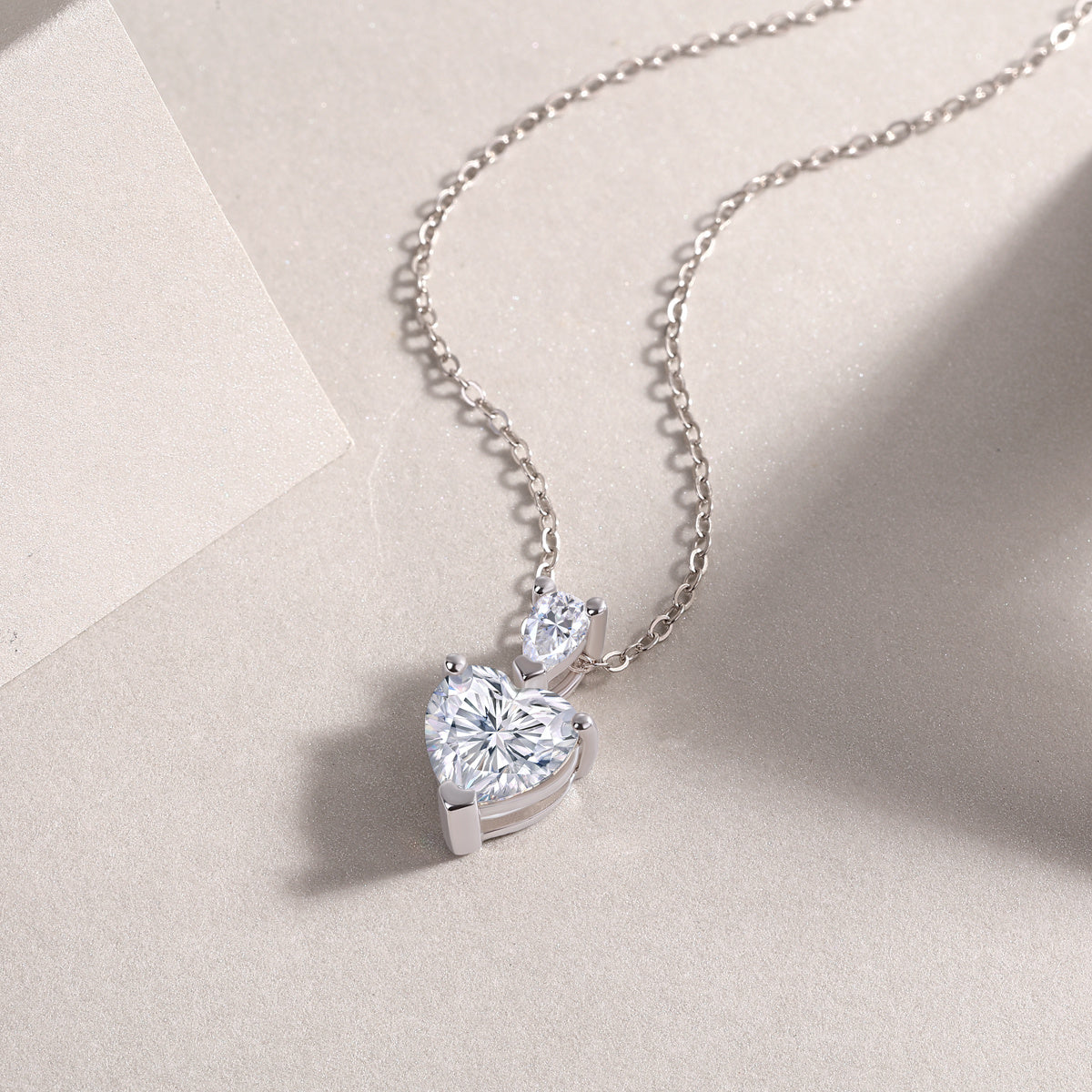 The Beloved Of The Heart - Moissanite S925 Sterling Silver And Platinum Plating Pendant