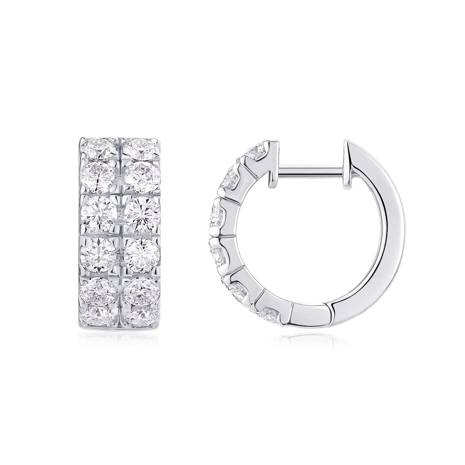 Dynamic - Top-quality Moissanite Luxury And Fashionable Light Luxury Jewelry, Silver Stud Earrings S925, Silver-plated Platinum NP Collection