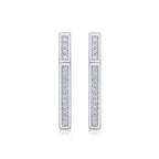 Diamond Jewelry With Moissanite S925 Sterling Silver And Platinum-plated Stud Earrings