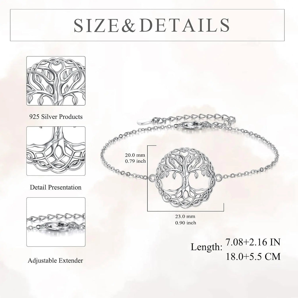 925 Sterling Silver Tree Bracelet 