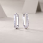 Reincarnation - Moissanite S925 Sterling Silver And Platinum-plated Stud Earrings