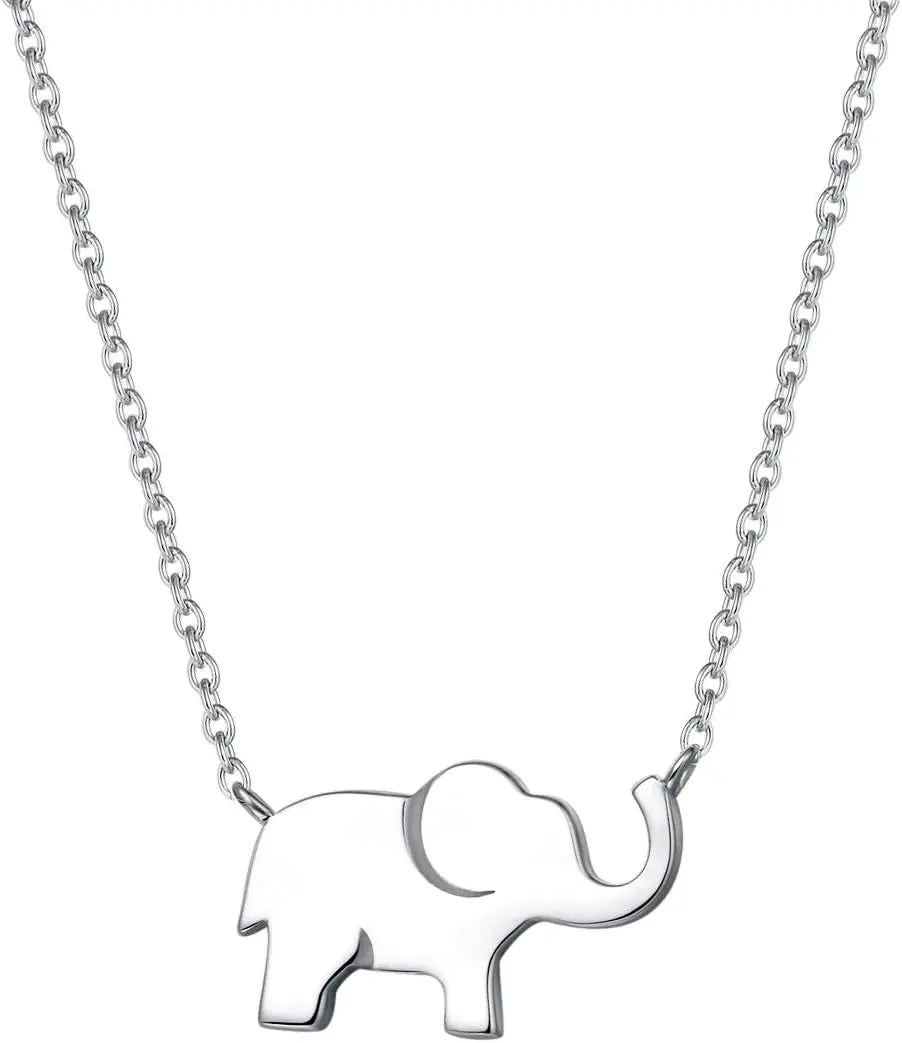 Lucky Elephant Necklace 925 Sterling Silver Necklace 