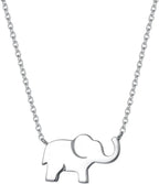 Lucky Elephant Necklace 925 Sterling Silver Necklace 