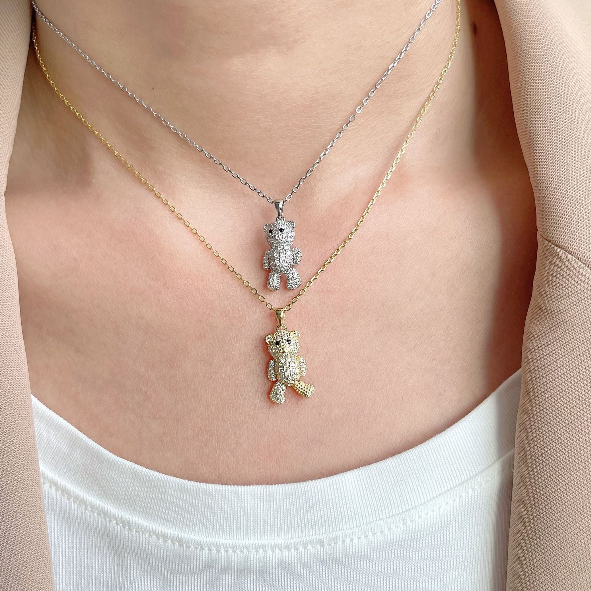 Personality Cute Bear Clavicle Chain