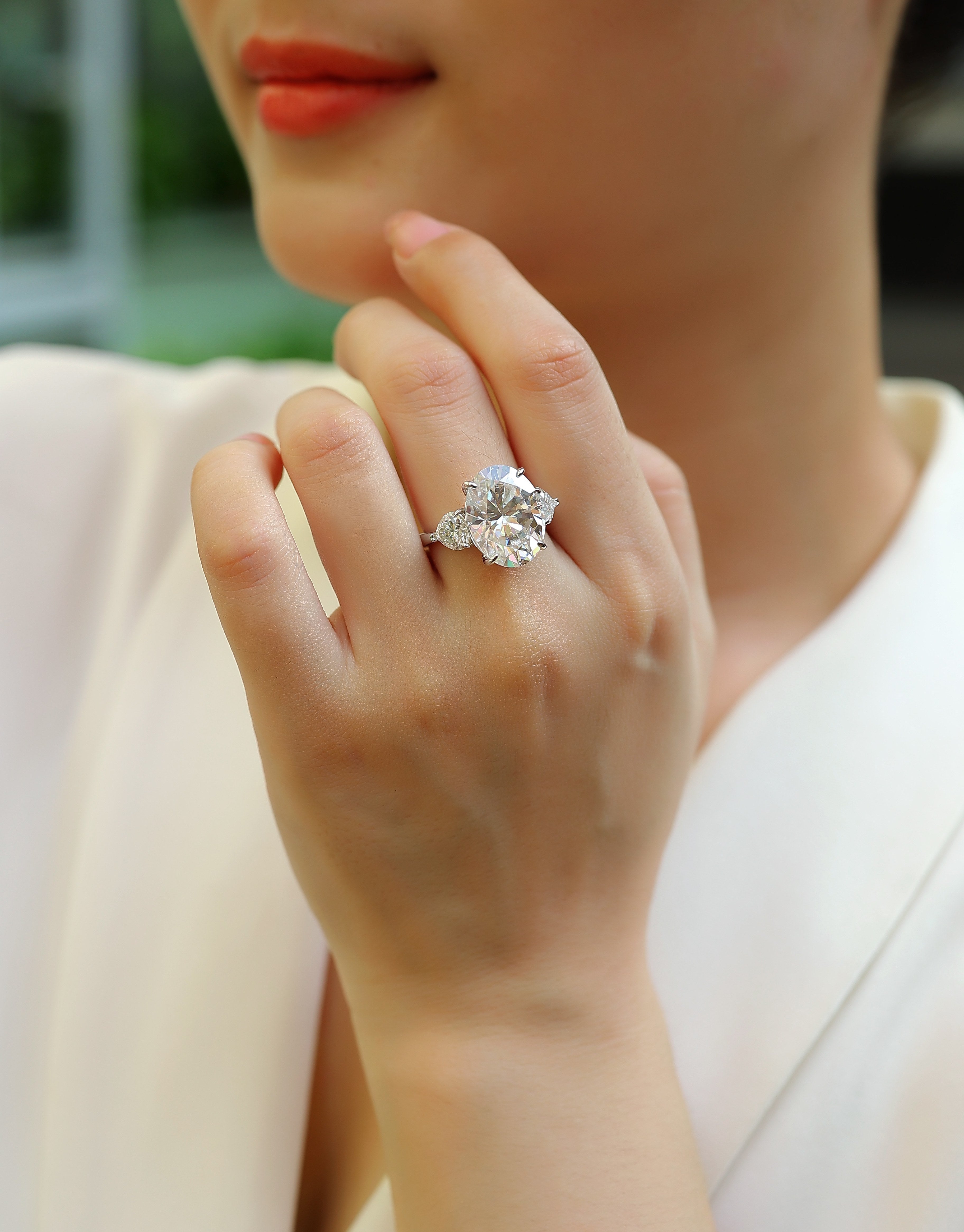 Soul Resonance - Moissanite S925 Sterling Silver And Platinum-plated Diamond