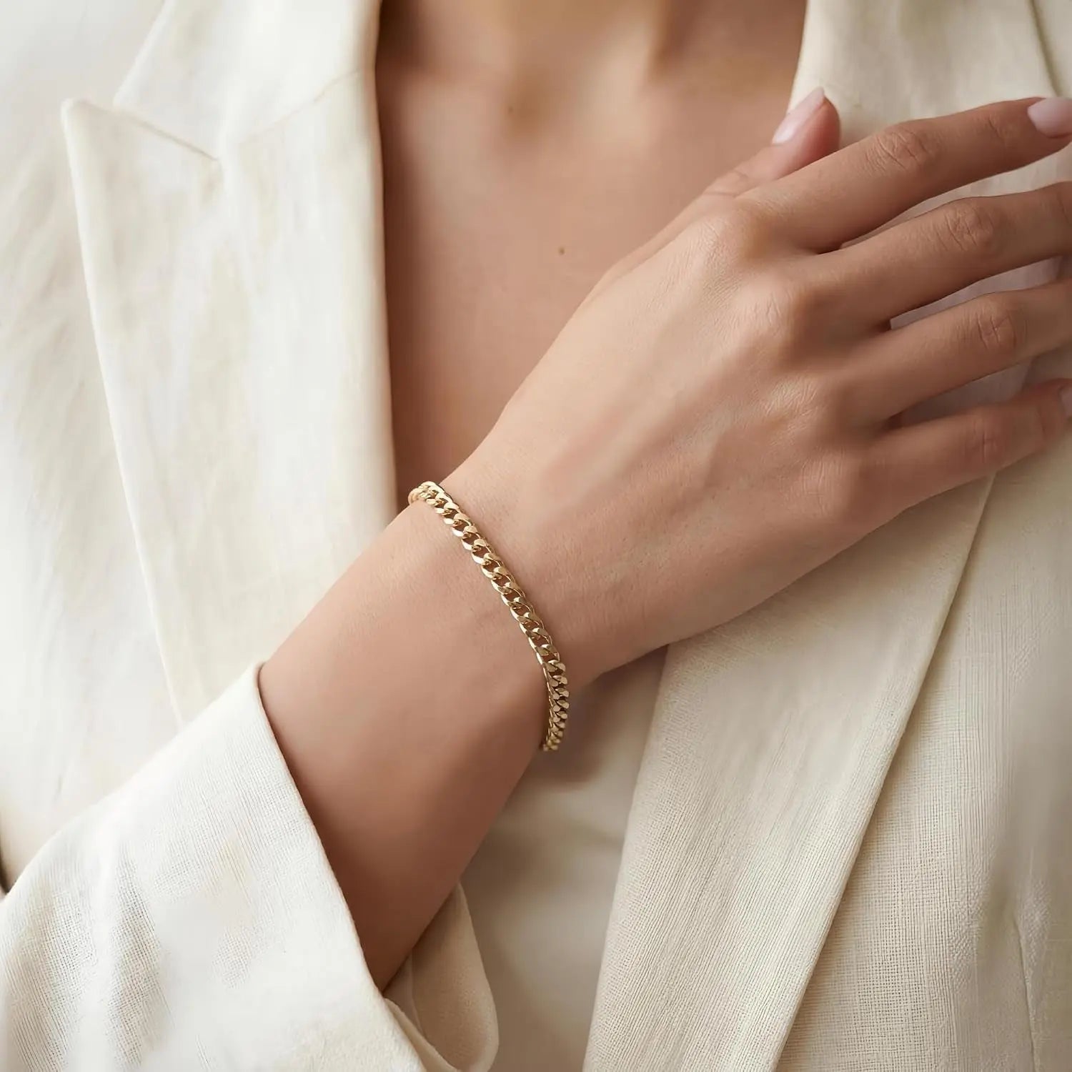 5Mm 14K Gold Cuban Bracelet 