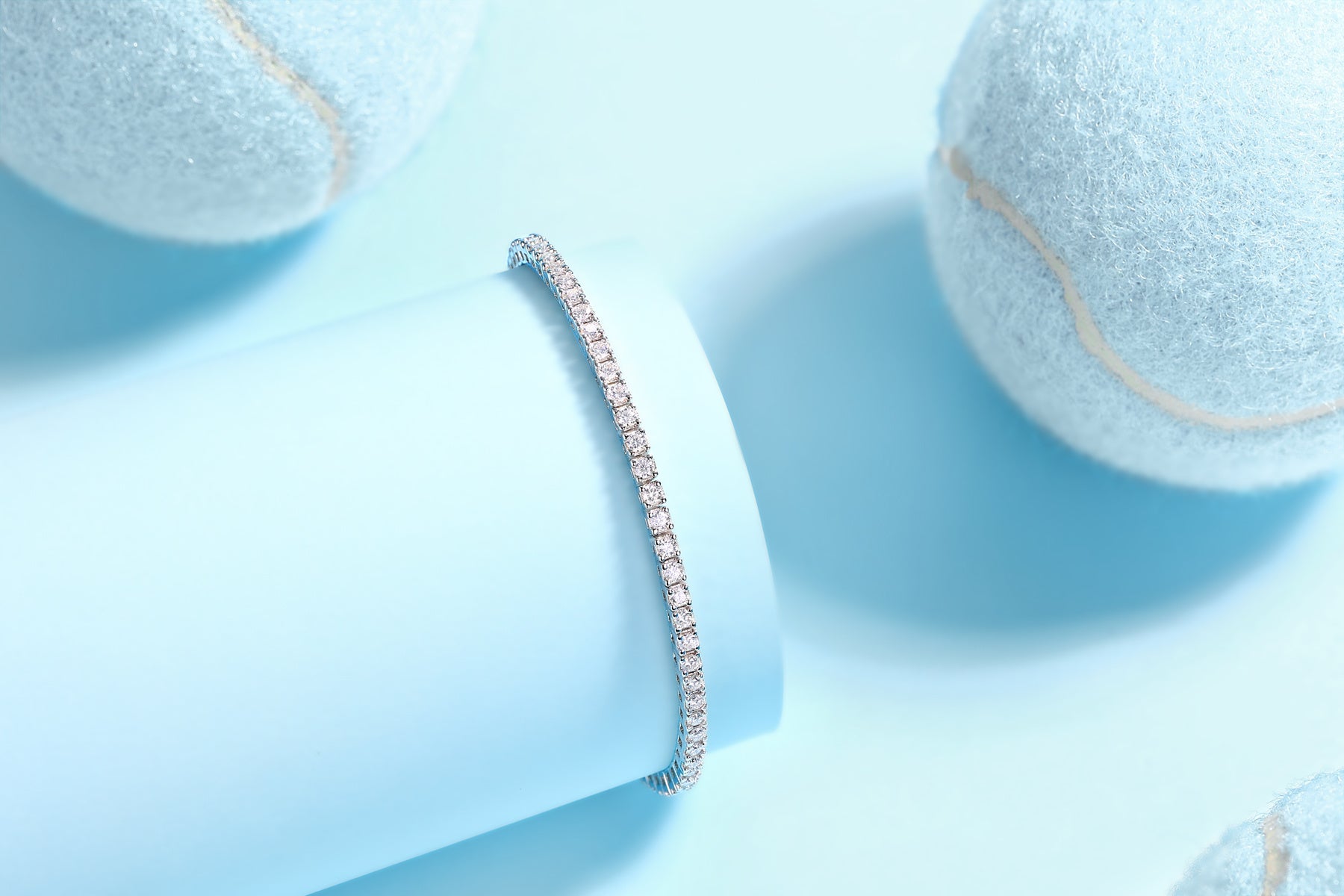 One Of A Kind Mosan Diamond Silver Diamond Bracelet