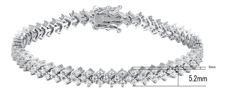 Fashion Moissanite Plaid Bracelet