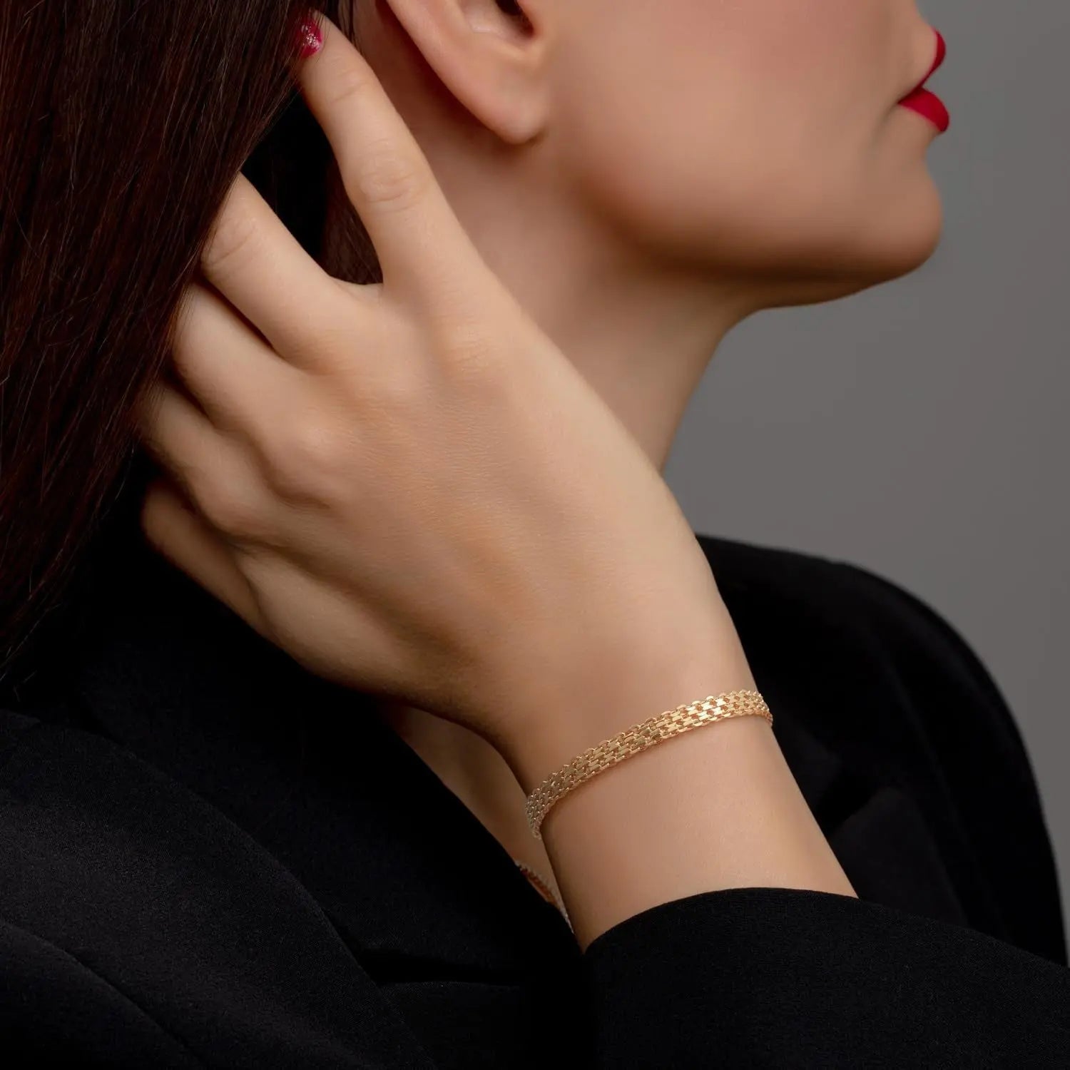 14K Gold Mesh Chain Bracelets | 5.5Mm