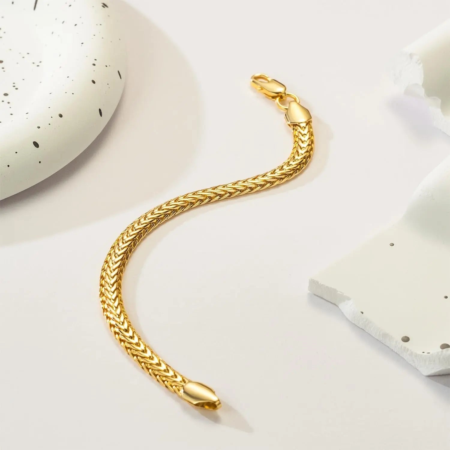 14K Gold Bracelet Link Foxtail 