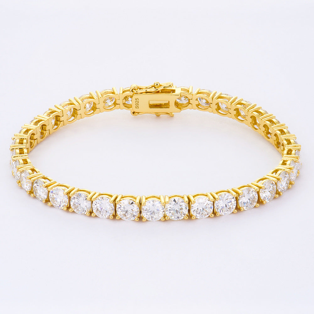 2-6mm Full Set Moissanite Girl S925 Silver Ao Advanced Design Bracelet