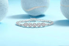 0.3-carat Luxury And Fashionable Light Luxury Trend Jewelry Silver Bracelet Set With Top-quality Moissanite, S925 Silver Electroplated Platinum NP Collection