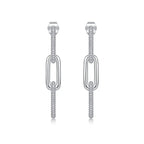 Moissanite Luxury and Fashionable Light Luxury Silver Stud Earrings – S925 Platinum Plated NP Collection