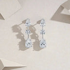 Top-quality Moissanite Luxury And Fashionable Light Luxury Jewelry Silver Stud Earrings S925 Silver Plated Platinum NP Collection
