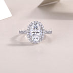 Bright Moon - Moissanite S925 Sterling Silver And Platinum-plated Diamond Ring